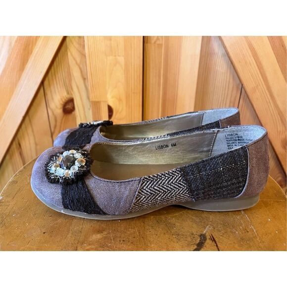 BKE soles lisbon ballet flats brown womens size 6M - Picture 1 of 8